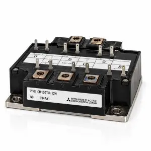 MITSUBISHI - CM100TU-12H - IGBT Power Module - 600V 100A Six-Pack 3-Phase Bridge - Reclaimed Part