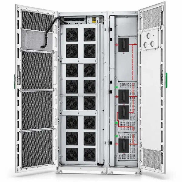 Open Industrial UPS Cabinet with Cooling Fans copy