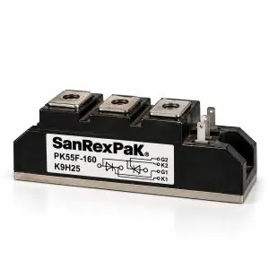 SANREXPAK - PK55F-160 - Thyristor SCR Power Module - 1600V 55A - Reclaimed Part