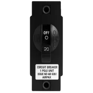 AIRPAX - 1-POLE - 20A - DELAY63 - Hydraulic-Magnetic Circuit Breaker - Tested