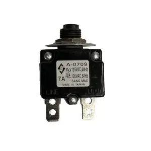 SANG MAO - A-0709 - 7 Amp Push-to-Reset Circuit Breaker - Tested