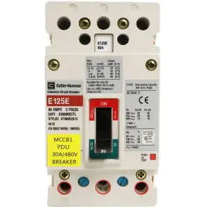 CUTLER HAMMER - 3-POLE - E125E - Circuit Breaker - Tested