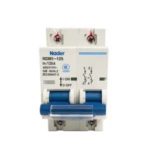 NADER - NDM1-125 - 2 Pole Circuit Breaker - Tested