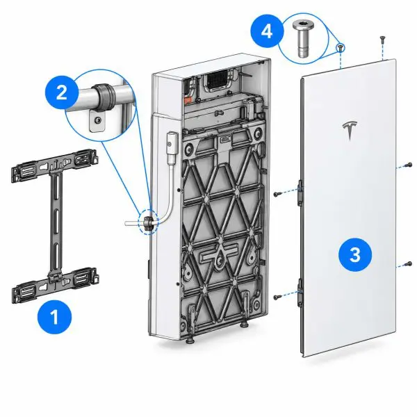 Tesla Powerwall Exploded Assembly Diagram