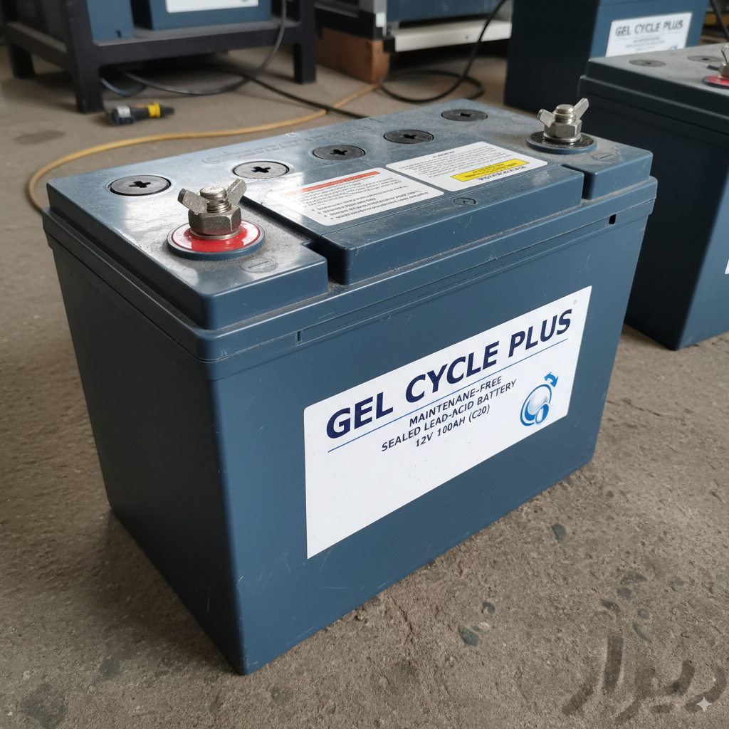Gel battery image, part of sealed lead acid battery 